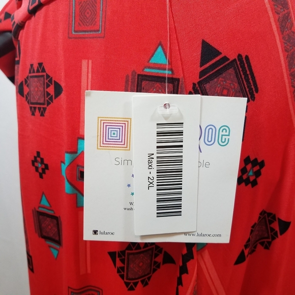 Lularoe Simply Comfortable Aztec Maxi Skirt 2XL - Picture 5 of 10